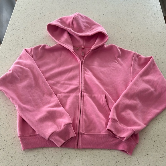 SKIMS Jackets & Blazers - SKIMS BUBBLEGUM PINK ZIP UP JACKET